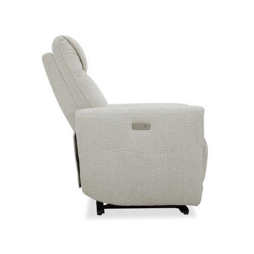 Fauteuil relax électrique KANSAS tissu beige vue de profil