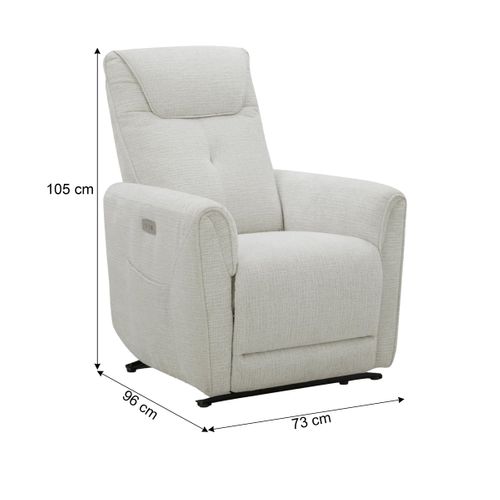 Fauteuil relax électrique KANSAS tissu beige