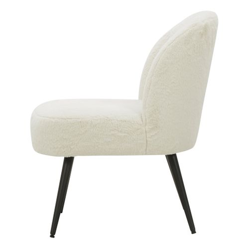 Fauteuil DAHLIA tissu doux vue de profil