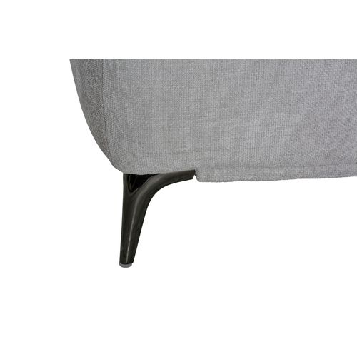 Canapé d'angle gauche LOTTIE tissu gris vue accessoires