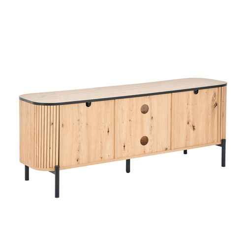 Meuble TV L. 140 cm ADRIAN Imitation chêne