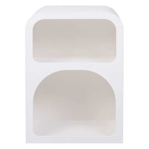 Chevet 2 niches H.55 cm NAXOS blanc texturé