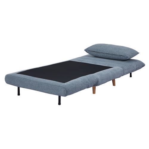 Fauteuil convertible IGLOO tissu bleu vue de profil