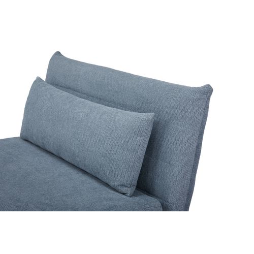 Canapé 2 places convertible IGLOO tissu bleu vue détaillée