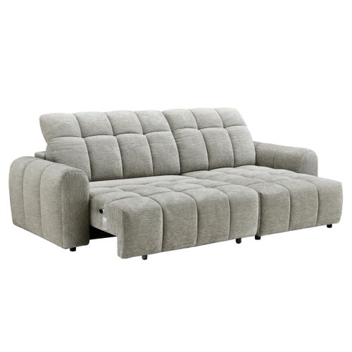 Canapé relax électrique CHARLES II méridienne droite grege