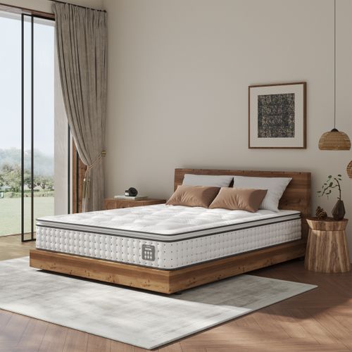 Matelas ressorts 160x200 cm AUREAL avec latex + 3 cm mémoire de forme ép. 27 cm