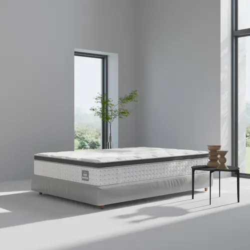 Matelas ressorts 140x190 cm avec 6 cm mémoire de forme NUVIA ép. 30 cm