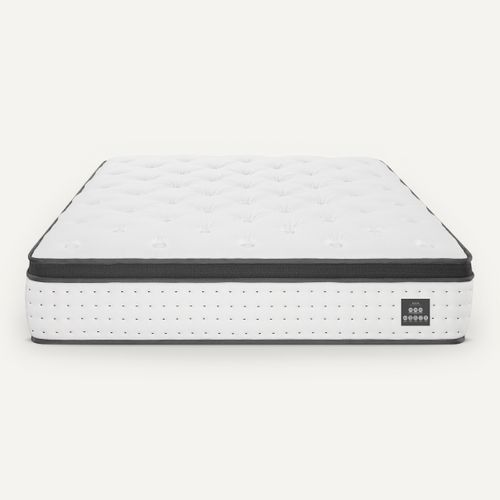 Matelas ressorts 140x190 cm avec 6 cm mémoire de forme NUVIA ép. 30 cm vue de face