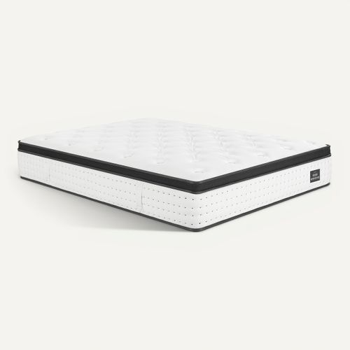 Matelas ressorts 140x190 cm avec 6 cm mémoire de forme NUVIA ép. 30 cm vue 3/4