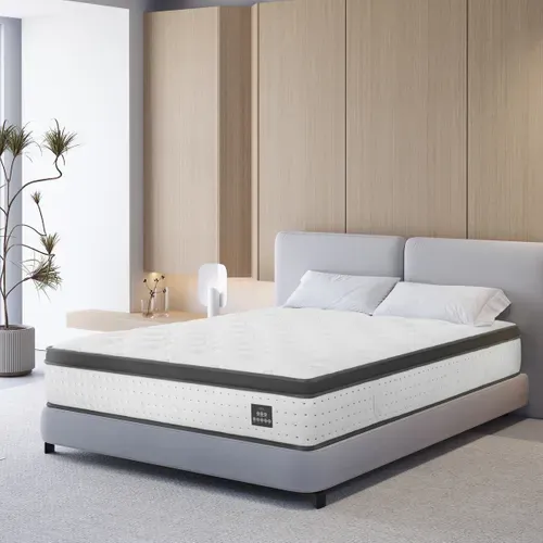 Matelas ressorts 160x200 cm avec 6 cm mémoire de forme NUVIA ép. 30 cm