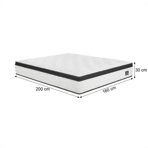 Matelas ressorts 160x200 cm avec 6 cm mémoire de forme NUVIA ép. 30 cm