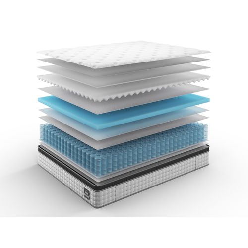 Matelas ressorts 160x200 cm avec 6 cm mémoire de forme NUVIA ép. 30 cm