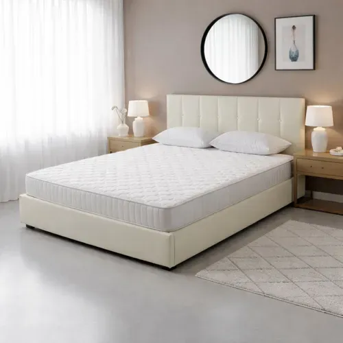 Matelas mousse 140x190 cm avec 2 cm mémoire de forme SOLANO ép. 20 cm vue d'ambiance 1