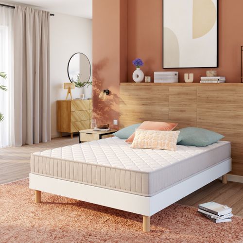 Matelas mousse 140x190 cm avec 2 cm mémoire de forme SOLANO ép. 20 cm