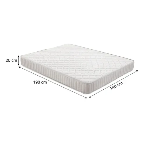 Matelas mousse 140x190 cm avec 2 cm mémoire de forme SOLANO ép. 20 cm