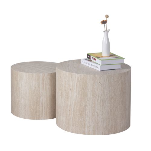 Table basse PALATINO Effet travertin