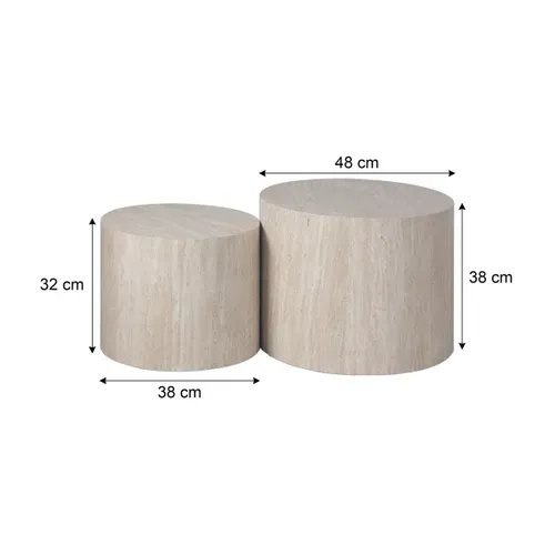 Table basse PALATINO Effet travertin
