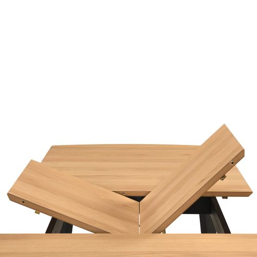 Table extensible L160-200 cm MALENA scandinave bois et noir