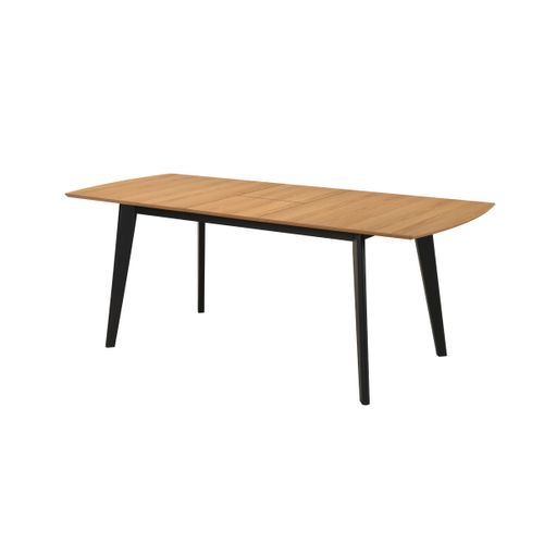 Table extensible L160-200 cm MALENA scandinave bois et noir