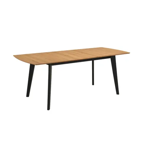 Table extensible L160-200 cm MALENA scandinave bois et noir
