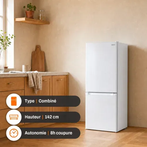 Combiné FAR CBG1546EW 154L Blanc vue de profil