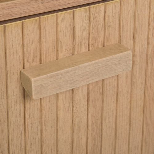 Commode 3 tiroirs OSAKA Imitation chêne vue détaillée