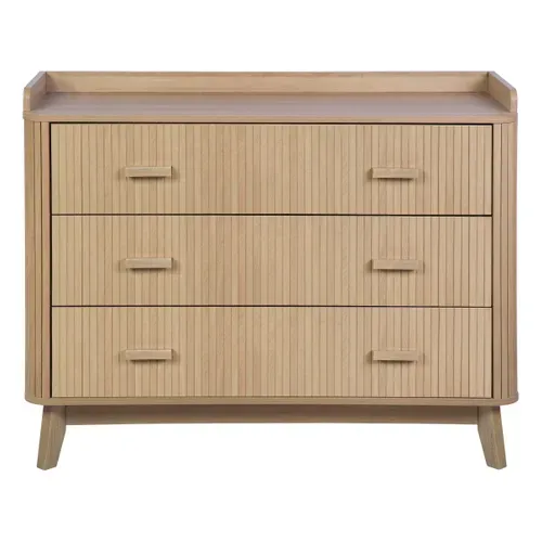 Commode 3 tiroirs OSAKA Imitation chêne