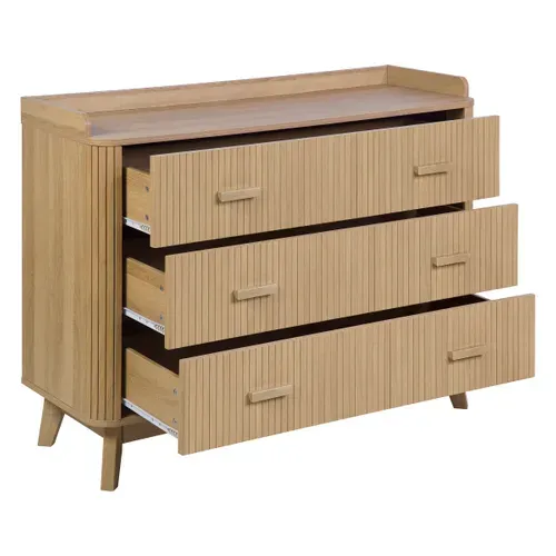 Commode 3 tiroirs OSAKA Imitation chêne