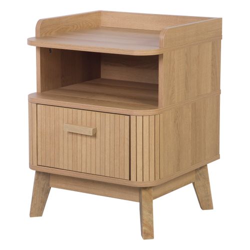 Chevet 1 tiroir OSAKA Imitation chêne