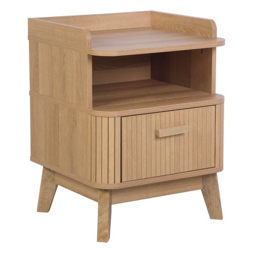 Chevet 1 tiroir OSAKA Imitation chêne