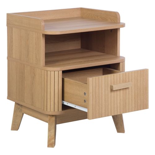 Chevet 1 tiroir OSAKA Imitation chêne