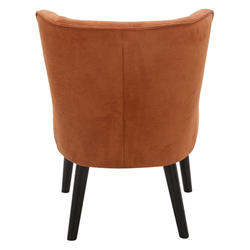 Fauteuil HARRY III tissu velours terracotta