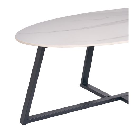 Table basse MODENA Effet marbre blanc vue accessoires