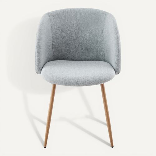 Fauteuil AUGUSTIN Gris clair vue de face