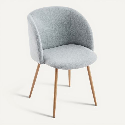Fauteuil AUGUSTIN Gris clair vue 3/4
