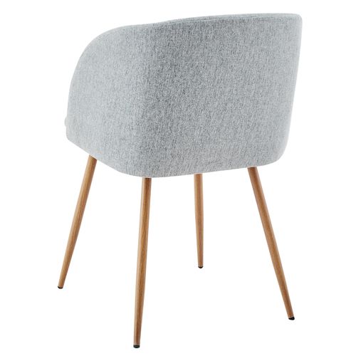 Fauteuil AUGUSTIN Gris clair vue de derrière