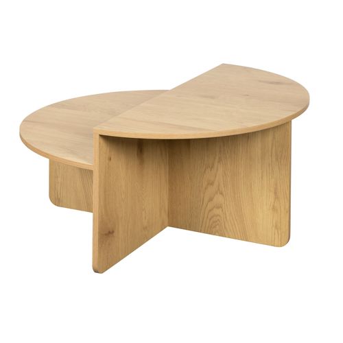 Table basse DUALIS Imitation chêne vue de profil