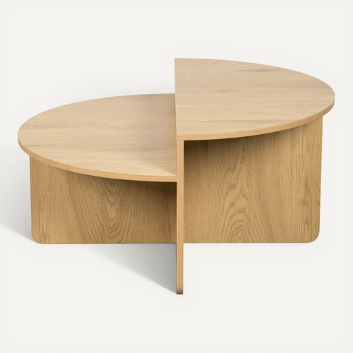 Table basse DUALIS Imitation chêne vue 3/4