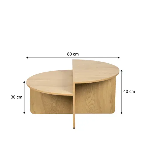 Table basse DUALIS Imitation chêne