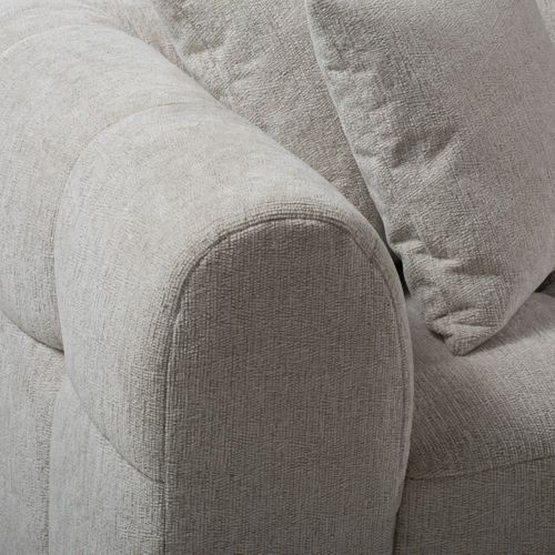 Canapé d'angle droit IRIS tissu grège