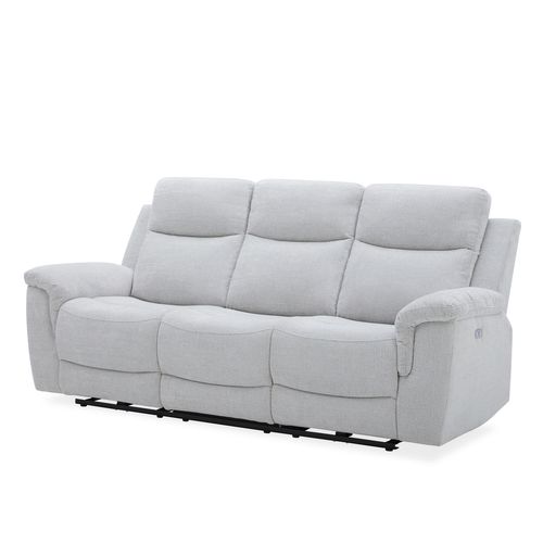 Canapé 3 places 2 relax éléctrique CEZAR tissu gris