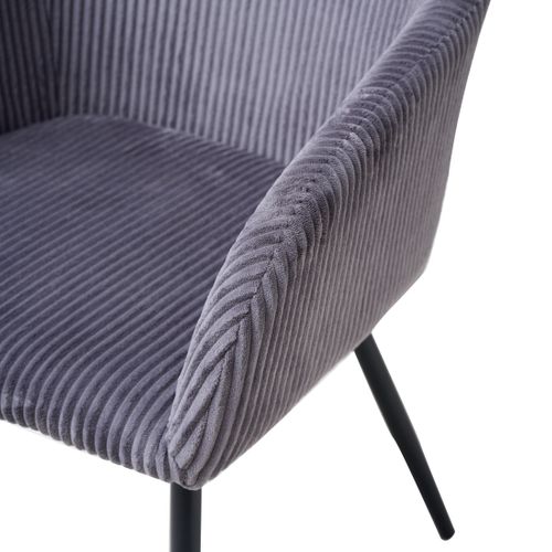 Fauteuil velours HONORE Gris