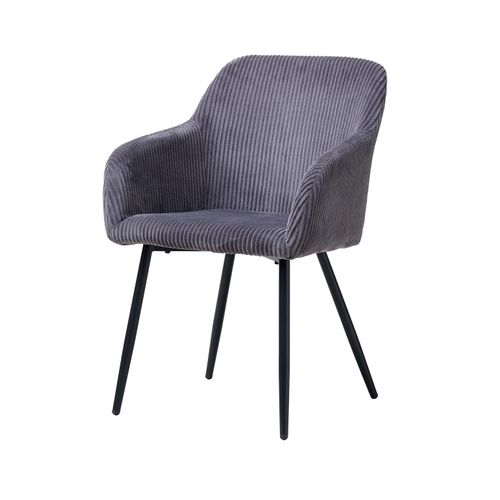 Fauteuil velours HONORE Gris