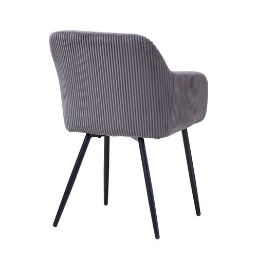 Fauteuil velours HONORE Gris