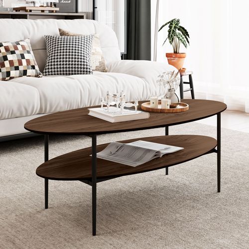 Table basse LUNERA Imitation noyer