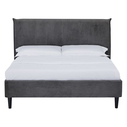 Lit 140x190 cm Brio Velours gris