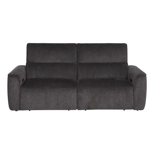 Canapé relax 3 places JEAN tissu anthracite vue de face
