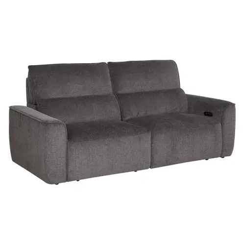 Canapé relax 3 places JEAN tissu anthracite vue 3/4
