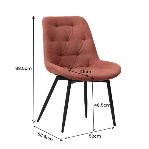 Chaise pivotante ARMEL Terracotta