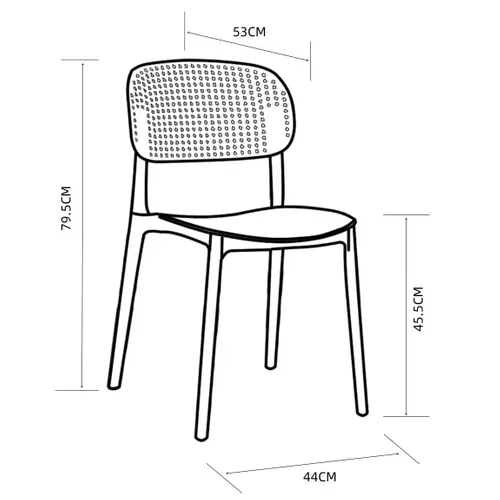 Chaise CLAUDINE Gris